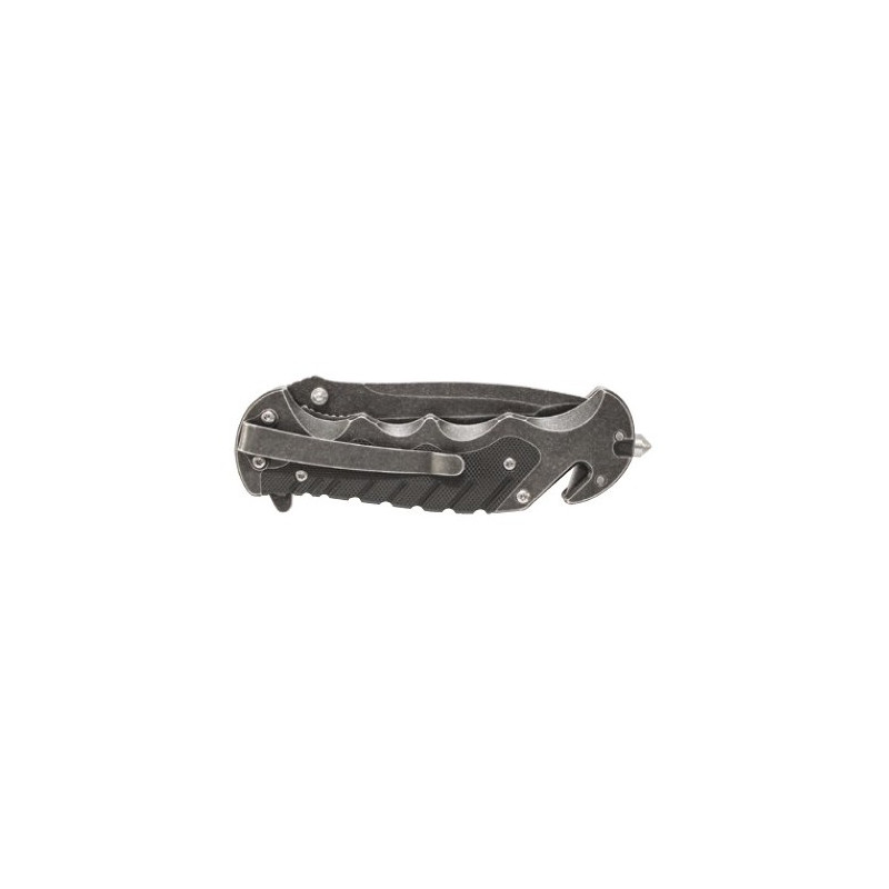 Navaja Smith & Wesson en carbono negra hoja semi dentada