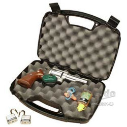 Caja compacta MTM para revolver.- pistola. 6"  neg