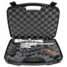 Caja MTM para 2 revolver o pistola.  8.5"  negra