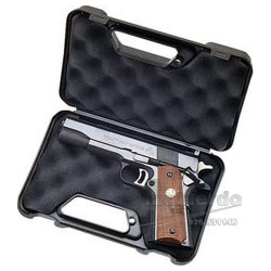 Caja MTM para revolver.- pistola. 3"  negra