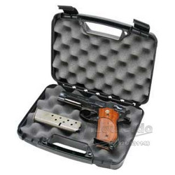 Caja MTM para revolver.- pistola. 4"  negra