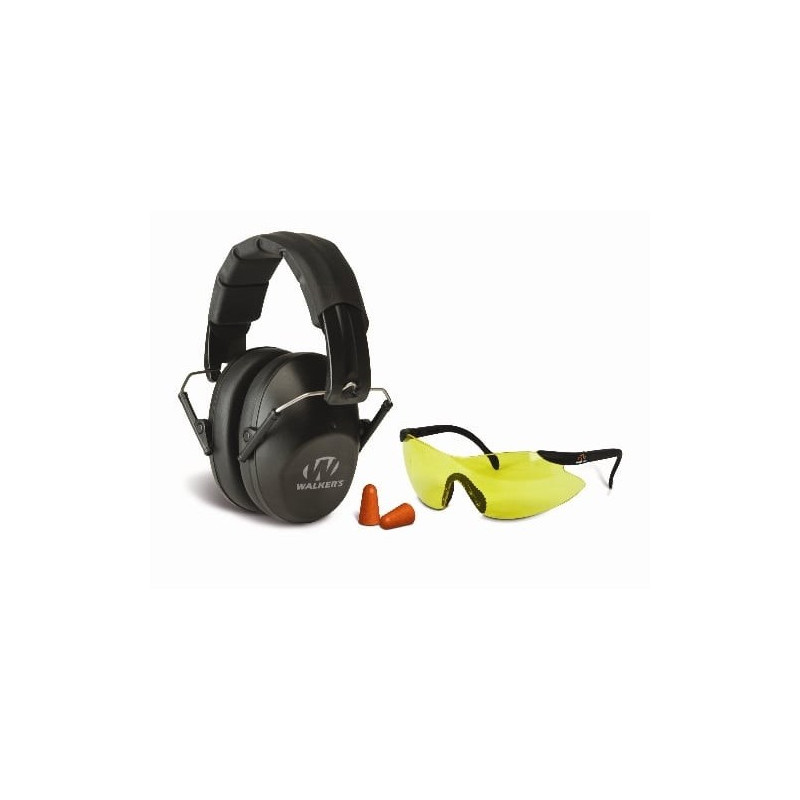 Kit Cascos Plegables Pro Low Prolive+Gafas+Tapones Walkers