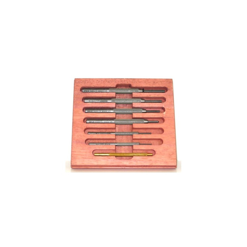 Punteros de  Lyman  en caja de madera