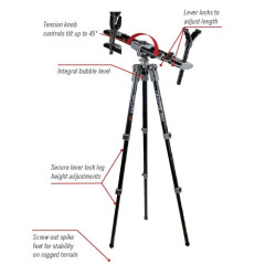 Soporte para caza Fieldpod MAX Bog de 50cm a 120cm.